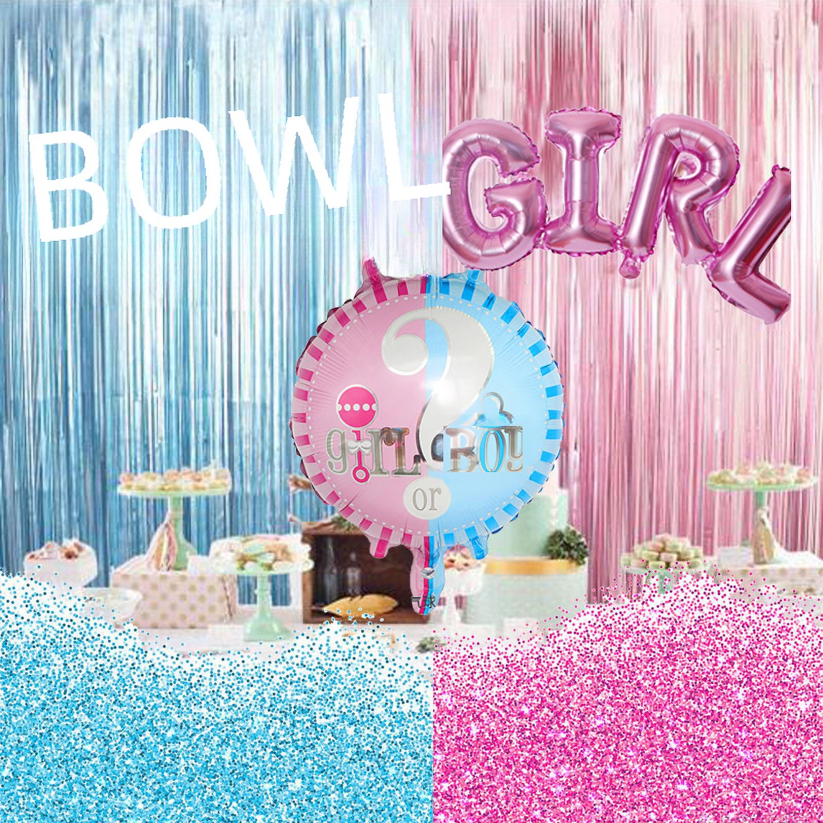 Boy or girl Gender Reveals Aluminum Film Letter Balloon Set Gender Reveals Balloon